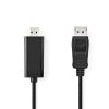 Nedis CCGL37100BK10 Display port dugó - HDMI dugó kábel 1080p, 1m