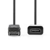 Nedis CCGB37150BK02 Display - HDMI adapter, 4K@30Hz Nikkelezett 0,20 m