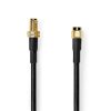 Nedis CSGL02400BK50 SMA antenna kábel, 50 Ohm, aranyozott, kettős árnyékolású, 5m