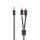 Nedis CABW22200AT100 sztereo audió kábel 3,5mm sztereo jack - 2x RCA, Aranyozott, 10 m