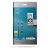 Nedis CABW22200AT100 sztereo audió kábel 3,5mm sztereo jack - 2x RCA, Aranyozott, 10 m
