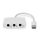 Nedis CCGB65900WT01, USB-C audio adapter,  USB-C™ dugó - 3 x3.5 mm jack kimenet, fejhallgató /headset /mikrofon, fehér