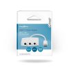 Nedis CCGB65900WT01, USB-C audio adapter,  USB-C™ dugó - 3 x3.5 mm jack kimenet, fejhallgató /headset /mikrofon, fehér