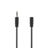 Nedis CAGB22050BK50 sztereo audio kábel, 3,5 mm jack dugó - 3,5 mm jack aljzat, 5 m