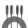 Nedis COTH15030GY15 félprofi XLR audio kábel, 2 x XLR 3p dugó - 2 x XLR 3p aljzat, 1.5m, rugalmas