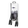 Nedis COTH15030GY15 XLR audio kábel, félprofi, 2 xXLR 3p dugó - 2 x XLR 3p aljzat, 1.5m