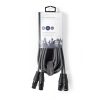 Nedis COTH15030GY30 XLR audio kábel, félprofi, 2 xXLR 3p dugó - 2 x XLR 3p aljzat, 3m
