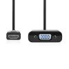 Nedis CCGB34900BK02 HDMI - VGA adapter, Full HD, 3.5mm jack audio kimenet, 20cm