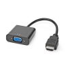 Nedis CCGB34900BK02 HDMI - VGA adapter, Full HD, 3.5mm jack audio kimenet, 20cm