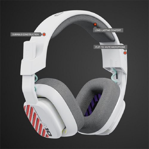Logitech Fejhallgató 2.0 - ASTRO A10 Gaming Vezetékes Mikrofon, Fehér/PS (PC, PS5, XBOX Series)