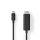 Nedis CCGL64655BK10 USB C (USB-C) - HDMI kábel, USB 3.2 Gen 1, 4K@60Hz, hossz 1m
