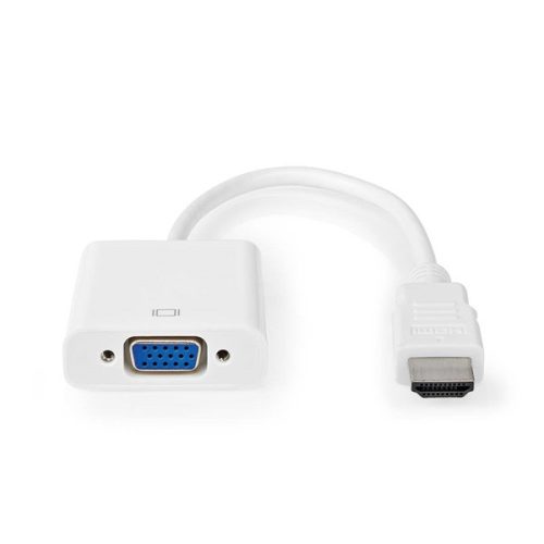 Nedis CCGB34900WT02 HDMI - VGA adapter, Full HD, 3.5mm jack audio kimenet, 20cm