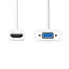 Nedis CCGB34900WT02 HDMI - VGA adapter, Full HD, 3.5mm jack audio kimenet, 20cm