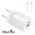 BLACKBIRD Hálózati Adapter ZCD-015B-AC GAN 33W + USB/Type-C kábel 1m, Fehér