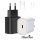 BLACKBIRD Hálózati Adapter T145 25W + Type-C + Lightning kábel 1m, Fehér