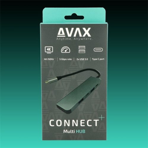 Avax HB611 Connect+ Multi USB HUB, USB-C, HDMI, USB-A 3.0, PD töltés