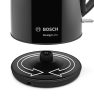 Bosch TWK3P423 vízforraló, 2400W, 1.7L, Nemesacél, Automata kikapcsolás, fekete