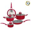 Tognana V979118MRRM Grancucina Collection Rock In Red edénykészlet, 8 darabos, indukciós, piros