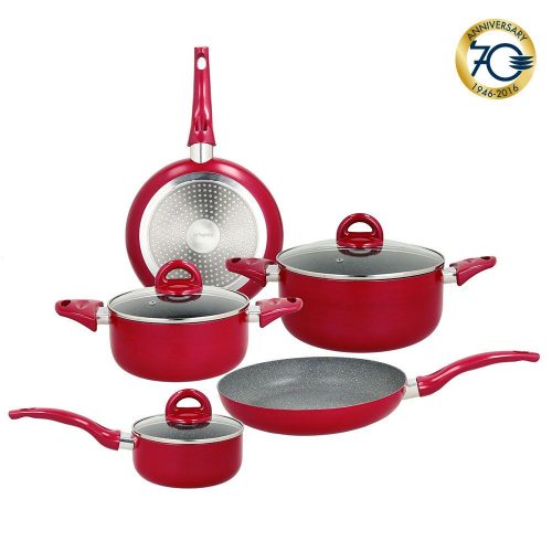 Tognana V979118MRRM Grancucina Collection Rock In Red edénykészlet, 8 darabos, indukciós, piros
