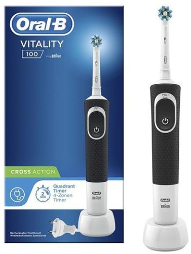 ORAL-B D100 Vitality Elektromos fogkefe CrossAction fejjel, fekete