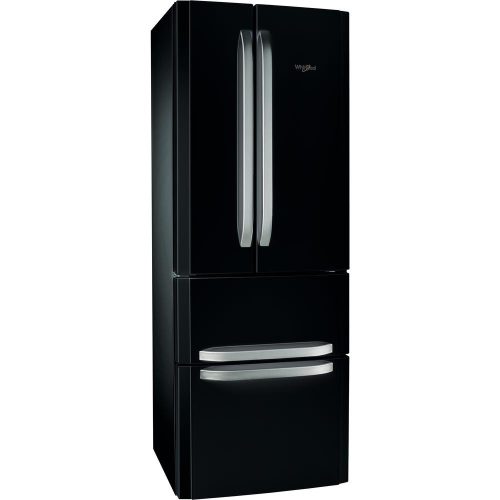 Whirlpool W4D7 BC21 francia ajtós hűtőszekrény, 292/110liter, NoFrost, fekete