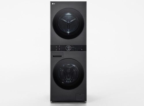 LG WT1210BBF WashTower elöltöltős mosógép és szárítógép, 12kg, 1400rpm, 72dB, Wi-Fi, fekete