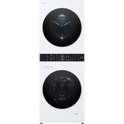 LG WT1210WWF WashTower elöltöltős mosógép és szárítógép, 12kg, 1400rpm, 72dB, Wi-Fi, fehér