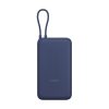 Xiaomi Power Bank külső akkumulátor, 20000mAh, 74Wh, 33Watt töltés, USB-A és C csatlakozó, integrált kábel, kék (BHR8975GL)