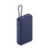 Xiaomi Power Bank külső akkumulátor, 20000mAh, 74Wh, 33Watt töltés, USB-A és C csatlakozó, integrált kábel, kék (BHR8975GL)