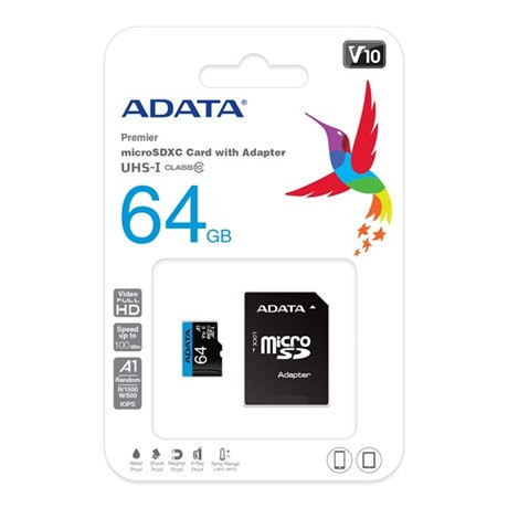 Adata AUSDX64GUICL10A1-RA1 Memóriakártya Microsd 64gb