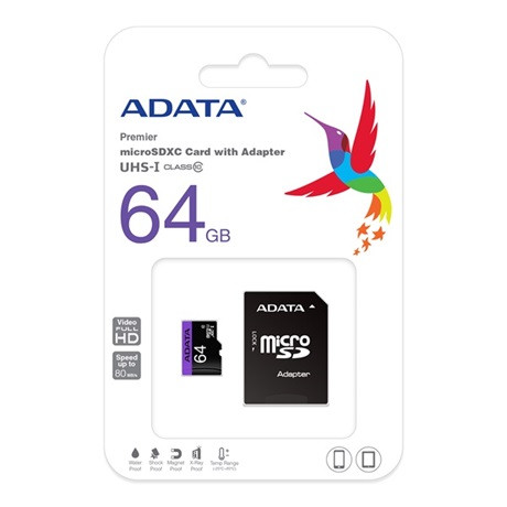 Adata AUSDX64GUICL10-RA1 Microsdxc 64gb + Adapter