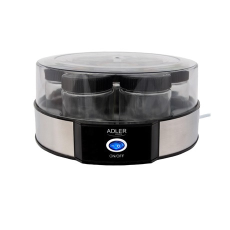 Adler AD4476 joghurtkészítő, 1.4liter, 20Watt, 42°C, fekete -inox