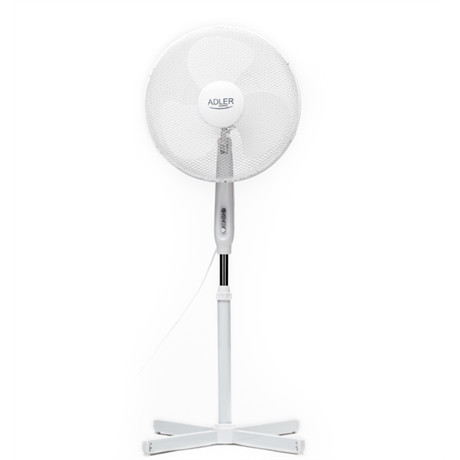 Adler AD7305 álló ventilátor, 90Watt, 40cm-es lapát, 3sebesség, fehér