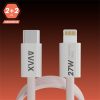Avax CB611P Töltőkábel USB-C - Lightning 27w, Mágneses, Pink