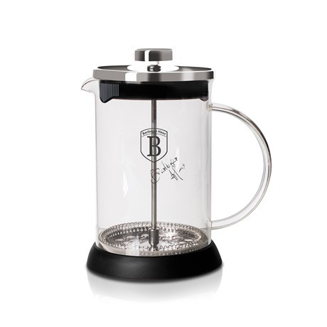 Berlinger Haus BH/6301A Black Silver Collection dugattyús kávé- és teafőző, 350ml, inox, üveg