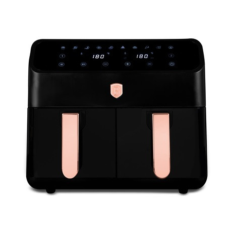 Berlinger Haus BH/9659 Black Rose Collection forrólevegős sütő, dupla kosaras, 4 + 4lliter, 2000Watt, 60 -200°C, 10 program