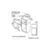 Bosch BFL554MS0 beépíthető mikrohullámú sütő, 900 W, 25 liter, acél szín