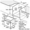 Bosch HBG7321B1 Serie 8 beépíthető sütő, 71liter, 30 -300°C, hidrolitikus és pirolitikus tisztítás, 11program