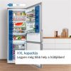 Bosch KGN49AIBT Serie 6 alulfagyasztós hűtőszekrény, 70cm széles, 311 /129 liter, NoFrost, 35dB, inox