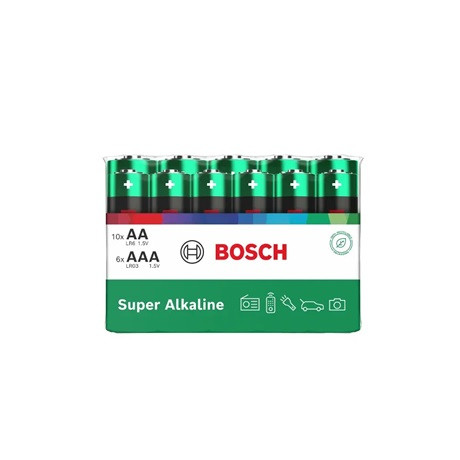 Bosch LR610LR036SAF/00 elem, Super Alkaline, 10db AA, ceruza és 6db AAA, mikro ceruza