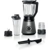 Bosch MMB6177S Serie 4 VitaPower turmixgép, 1200Watt, 1.5literes üveg kehely, 2 sebesség, ToGo kulacs, ezüst -fekete