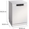 Bosch SMS46KW02E Serie 4 szabadonálló mosogatógép, 60cm, 13 teríték, 6 program, 9.5 liter, fehér