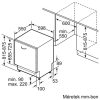 Bosch SMV4HTX00E Serie 4 beépíthető mosogatógép, 60cm, 13 terítékes, 6 program, fehér