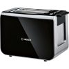 Bosch TAT8613N Styline 2 szeletes kenyérpirító, 860Watt, zsemlemelegítő, fekete -inox