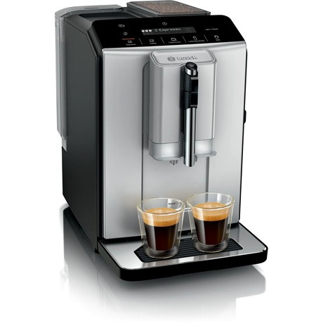 Bosch TIE20301 VeroCafe Serie 2 automata kávéfőző, 1500Watt, 1.4liter, 15bar, 5program, kerámia örlő, fekete -ezüst