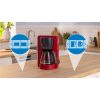 Bosch TKA2M114 filteres kávéfőző, 10 személyes, 1200Watt, 1.4 literes víztartály, piros