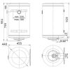 Bosch TR1000T 100 CB BAL függőleges bojler, csőkígyós, 100liter, 2kW, max.8bar (7736504470)