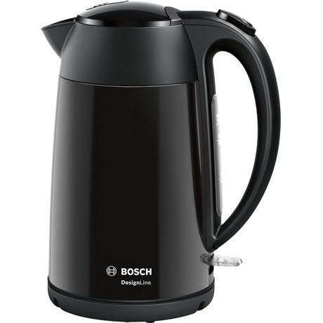 Bosch TWK3P423 vízforraló, 2400W, 1.7L, Nemesacél, Automata kikapcsolás, fekete