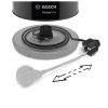 Bosch TWK3P423 vízforraló, 2400W, 1.7L, Nemesacél, Automata kikapcsolás, fekete