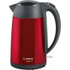 Bosch TWK3P424 DesignLine vízforraló, 1.7liter, 2400Watt, piros -fekete